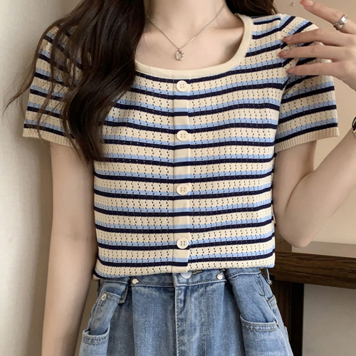 CC595  여성 스트라이프 티셔츠